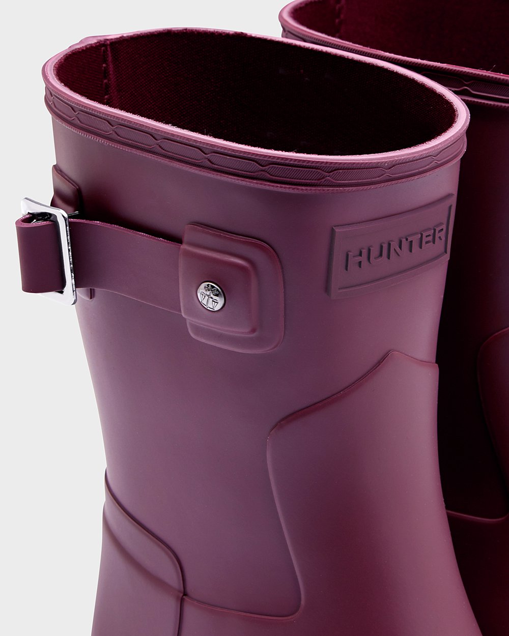 Women Hunter Refined Slim Fit | Short Rain Boots Purple | NZ-82631-VTCH